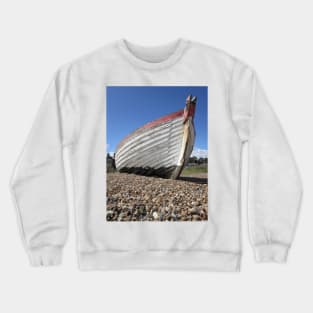 Boat on Aldeburgh Beach Crewneck Sweatshirt